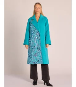 Alma en Pena Chaquetas|ABRIGO LARGO ABALORIOS