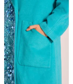 Alma en Pena Chaquetas|ABRIGO LARGO ABALORIOS