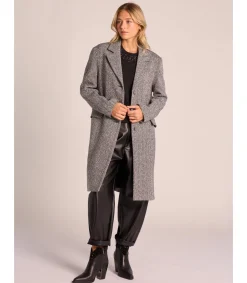 Alma en Pena Chaquetas|ABRIGO LARGO GRIS