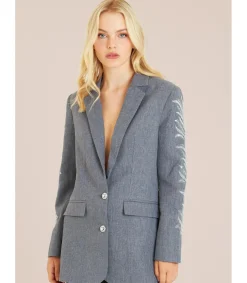 Alma en Pena Chaquetas|BLAZER MANGAS BORDADAS