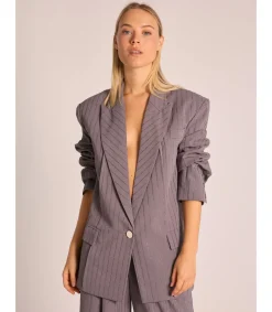 Alma en Pena Chaquetas|BLAZER RAYA DIPLOMÁTICA BRILLOS