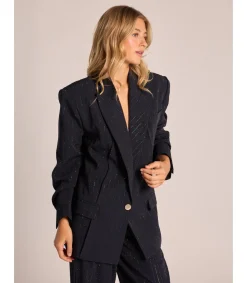 Alma en Pena Chaquetas|BLAZER RAYA DIPLOMÁTICA BRILLOS