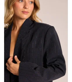 Alma en Pena Chaquetas|BLAZER RAYA DIPLOMÁTICA BRILLOS