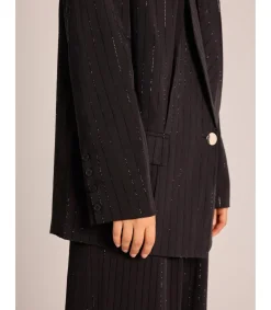 Alma en Pena Chaquetas|BLAZER RAYA DIPLOMÁTICA BRILLOS