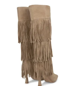 Alma en Pena Botas De Tacón|BOTA CUBIERTA CON FLECOS