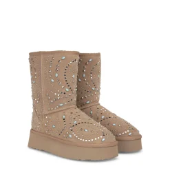 Alma en Pena Botines Planos|BOTA DE PELO CON TACHAS