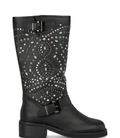 Alma en Pena Botas Planas|BOTA HEBILLAS CON TACHAS