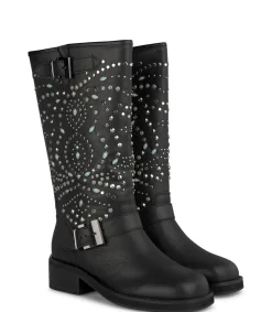 Alma en Pena Botas Planas|BOTA HEBILLAS CON TACHAS