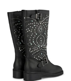 Alma en Pena Botas Planas|BOTA HEBILLAS CON TACHAS