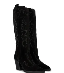 Alma en Pena Botas De Tacón|BOTA TACÓN PUNTERA AFILADA BRILLOS