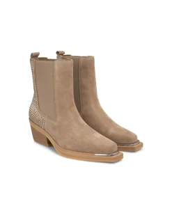 Alma en Pena Botines De Tacón|BOTÍN BRILLANTE CON ELÁSTICO