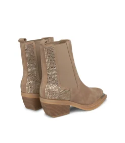 Alma en Pena Botines De Tacón|BOTÍN BRILLANTE CON ELÁSTICO