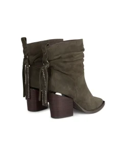 Alma en Pena Botines De Tacón|BOTÍN CON FLECOS PEDRERÍA