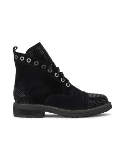 Alma en Pena Botines Planos|BOTÍN CORDONES CON BRILLOS