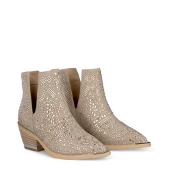 Alma en Pena Botines Planos|BOTÍN CUBIERTO CON BRILLOS