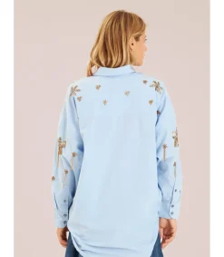 Alma en Pena Camisas|CAMISA CON PEDRERÍA COLGANTE