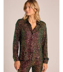 Alma en Pena Camisas|CAMISA CUBIERTA DE LENTEJUELAS