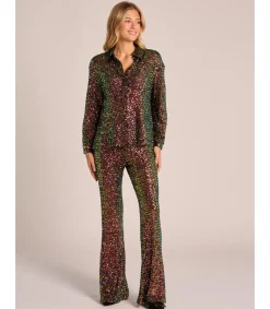 Alma en Pena Camisas|CAMISA CUBIERTA DE LENTEJUELAS