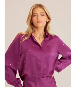 Alma en Pena Camisas|CAMISA SATINADA PEDRERÍA