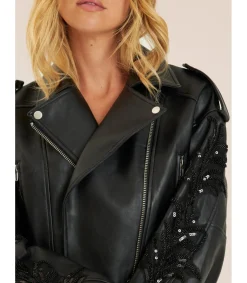 Alma en Pena Chaquetas|CHAQUETA BIKER PEDRERÍA