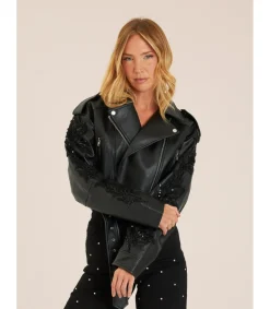 Alma en Pena Chaquetas|CHAQUETA BIKER PEDRERÍA