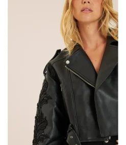 Alma en Pena Chaquetas|CHAQUETA BIKER PEDRERÍA