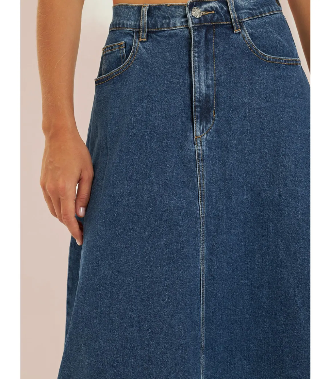 Alma en Pena Faldas|FALDA CAPA DENIM