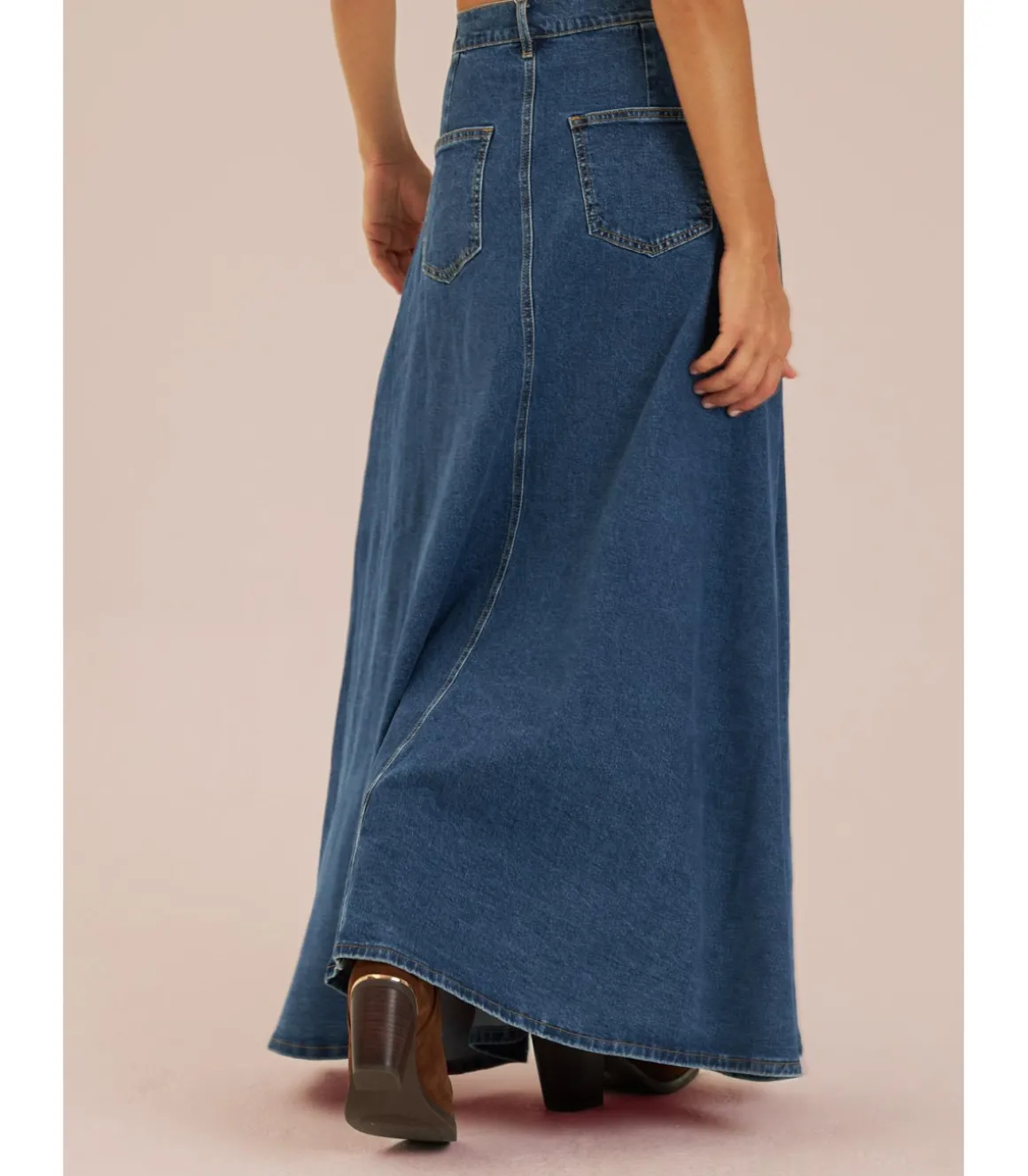 Alma en Pena Faldas|FALDA CAPA DENIM