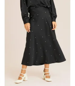 Alma en Pena Faldas|FALDA LARGA SATINADA PEDRERÍA