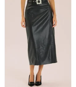 Alma en Pena Faldas|FALDA MIDI EFECTO PIEL