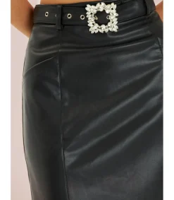 Alma en Pena Faldas|FALDA MIDI EFECTO PIEL