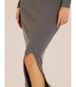 Alma en Pena Faldas|FALDA MIDI PUNTO PEDRERÍA