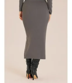 Alma en Pena Faldas|FALDA MIDI PUNTO PEDRERÍA