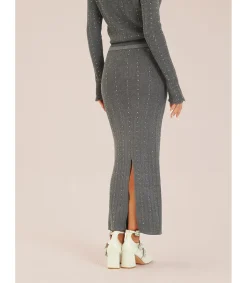 Alma en Pena Faldas|FALDA PUNTO HILO METALIZADO