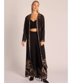 Alma en Pena Chaquetas|KIMONO LARGO ABALORIOS