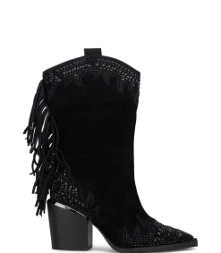 Alma en Pena Botas De Tacón|MEDIA BOTA BRILLANTE FLECOS