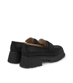 Alma en Pena Zapatos Planos|MOCASÍN BRILLANTE CON PLATAFORMA