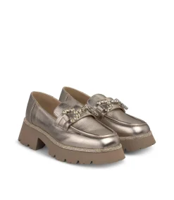 Alma en Pena Zapatos Planos|MOCASÍN PLATAFORMA CON PEDRERÍA