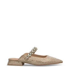 Alma en Pena Zapatos Planos|MULE CON PEDRERÍA
