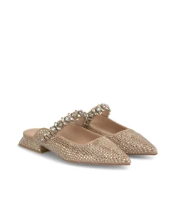 Alma en Pena Zapatos Planos|MULE CON PEDRERÍA