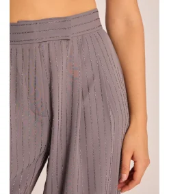 Alma en Pena Pantalones|PANTALÓN RECTO RAYAS PEDRERÍA