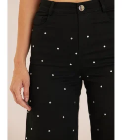 Alma en Pena Pantalones|PANTALÓN VAQUERO LARGO BRILLOS