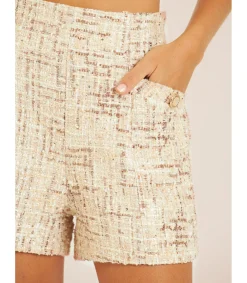 Alma en Pena Pantalones|SHORT TEXTURA BOTÓN JOYA