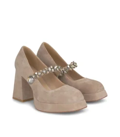 Alma en Pena Zapatos De Tacón|ZAPATO TACÓN BOTÓN PEDRERÍA