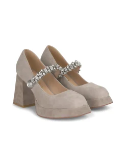 Alma en Pena Zapatos De Tacón|ZAPATO TACÓN BOTÓN PEDRERÍA